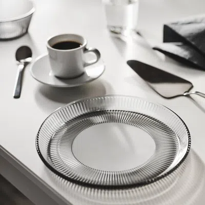 Ikea Havsgädda Side Plate, Stripe Pattern/gray, 8 "