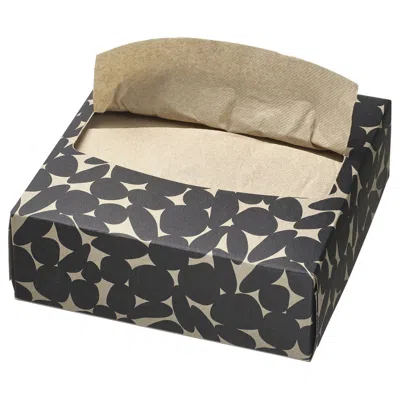 Ikea Havskuse Paper Napkin With Box, Patterned Black/white, 12 ½x6 ½ "