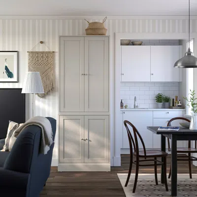 Ikea Havsta Storage Combination With Doors, Gray-beige, 31 7/8x18 1/2x83 1/2 "