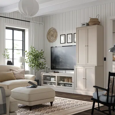 Ikea Havsta Tv Storage Combination, Gray-beige, 94 7/8x18 1/2x83 1/2 "