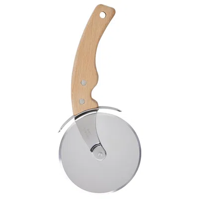 Ikea Havstulpan Pizza Cutter, Stainless Steel/beech, 8 ¾ " In Brown