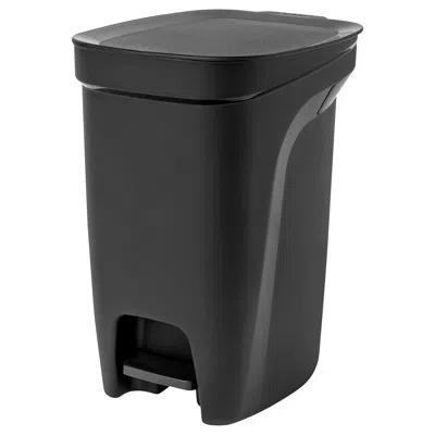 Ikea Häcksax Step Trash Can, Black, 3 Gallon