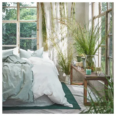 Ikea Hedersam Scented Candle In Glass, Fresh Grass/light Green, 20 Hr