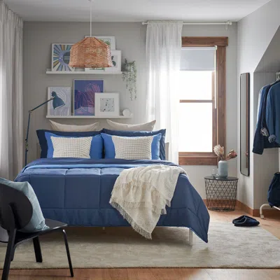 Ikea Hedfryle Comforter Set, Blue, Full/queen