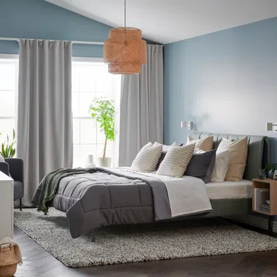 Ikea Hedfryle Comforter Set, Gray, King