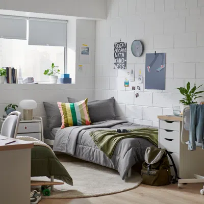 Ikea Hedfryle Comforter Set, Gray, Twin/twin X-long