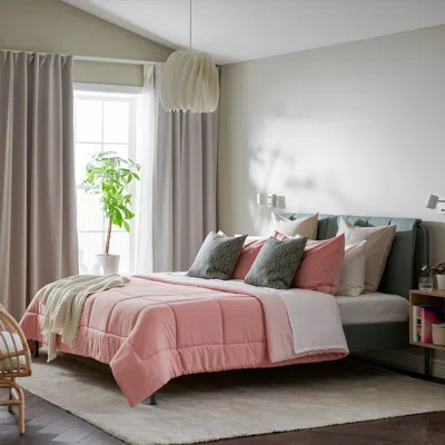 Ikea Hedfryle Comforter Set, Pink, King