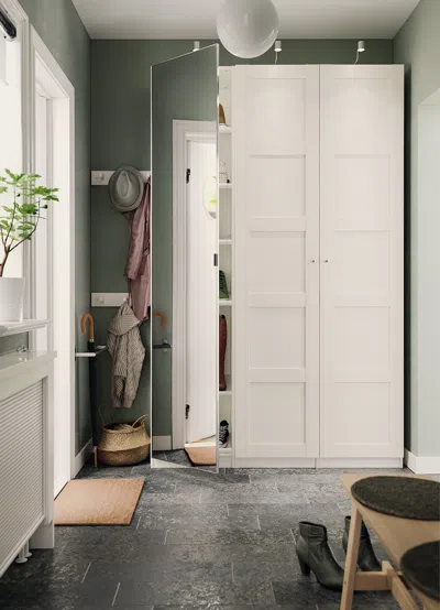 Ikea Åheim Door With Hinges, Mirror Glass, 19 1/2x90 3/8 "