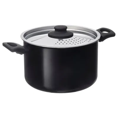 Ikea Hemlagad Pot With Lid, Non-stick Coating Black, 5.3 Qt