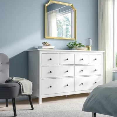 Ikea Hemnes 8-drawer Dresser, White Stain, 63x37 3/4 "