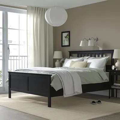 Ikea Hemnes Bed Frame, Black-brown, Full In Multi