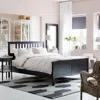 Ikea Hemnes Bed Frame, Black-brown, King In Multi