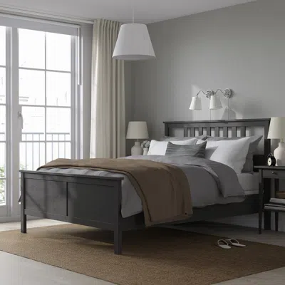 Ikea Hemnes Bed Frame, Dark Gray Stained, Full