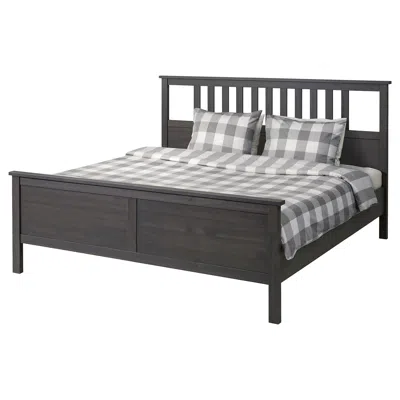 Ikea Hemnes Bed Frame, Dark Gray Stained, King