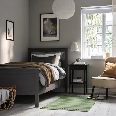 Ikea Hemnes Bed Frame, Dark Gray Stained, Twin