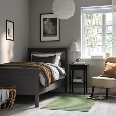 Ikea Hemnes Bed Frame, Dark Gray Stained, Twin