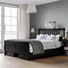 Ikea Hemnes Bed Frame With 4 Storage Boxes, Black-brown, King In Multi