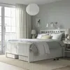 Ikea Hemnes Bed Frame With 4 Storage Boxes, White Stain, King
