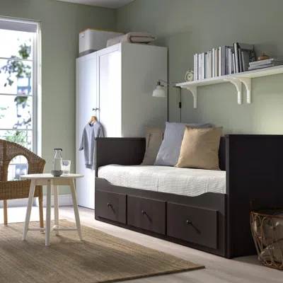 Ikea Hemnes Daybed Frame With 3 Drawers, Black-brown, Twin