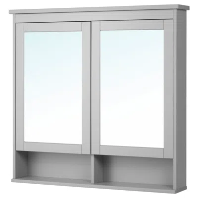 Ikea Hemnes Mirror Cabinet With 2 Doors, Gray, 40 1/2x6 1/4x38 5/8 "