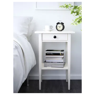 Ikea Hemnes Nightstand, White Stain, 18 1/8x13 3/4 "