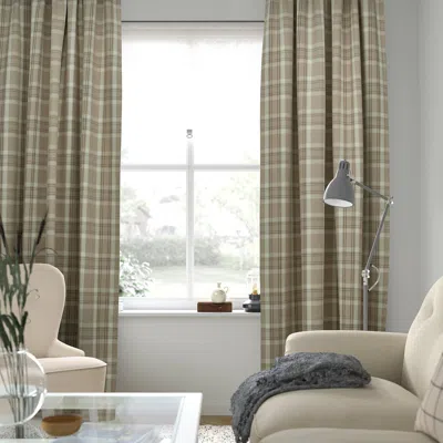 Ikea Häggveckmal Room Darkening Curtains, 1 Pair, Beige/with Heading Tape, 57x98 " In Brown