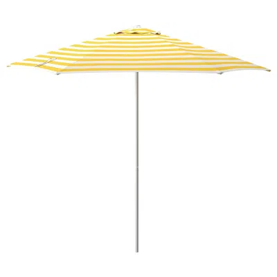 Ikea Högön Umbrella, Off-white Bright Yellow/stripe, 106 1/4 "