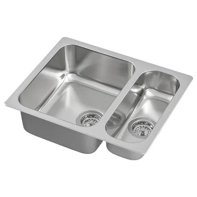 Ikea Hillesjön 1 1/2 Bowl Dual Mount Sink, Stainless Steel, 22 7/8x18 1/8 "