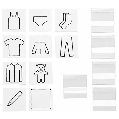 Ikea Hängig Label Holder, Package Quantity: 5 Pack In White