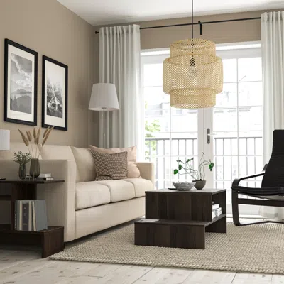 Ikea Holmerud Coffee Table, Dark Brown, 35 3/8x21 5/8 " Square, Dark Brown, Modern
