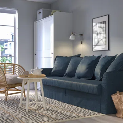 Ikea Holmsund 3-seat Sleeper Sofa, Kilanda Dark Blue, Bed Length: 79 1/8 "