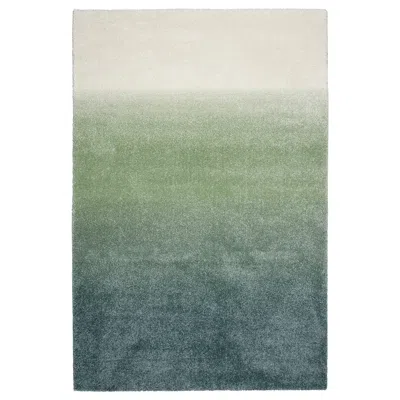 Ikea Hotellrum Rug, High Pile, Blue/green White, 5 ' 3 "x7 ' 7 "