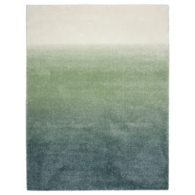 Ikea Hotellrum Rug, High Pile, Blue/green White, 7 ' 10 "x9 ' 10 "