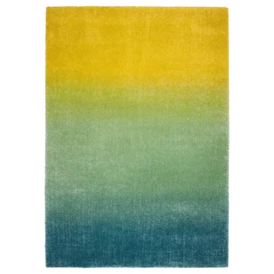 Ikea Hotellrum Rug, High Pile, Blue/green Yellow, 5 ' 3 "x7 ' 7 "