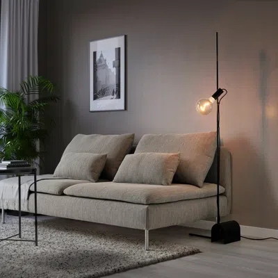 Ikea Hårslinga Floor Lamp, Black, Cord Length: 4 ' 11 "