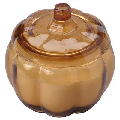 Ikea Höstagille Scented Candle In Glass, 2 Wicks, Spiced Pumpkin/brown, 40 Hr