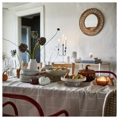 Ikea Höstagille Tablecloth, Beige, 57x94 "