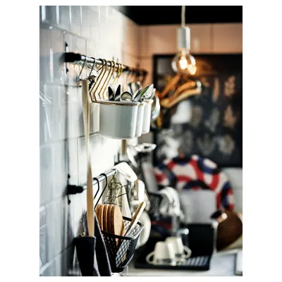 Ikea Hultarp Container, White/brass Color Polished, 5 1/2x6 1/4 "