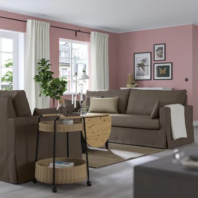 Ikea Hyltarp Sofa, Gransel Gray-brown, Armrest Height: 24 3/4 "