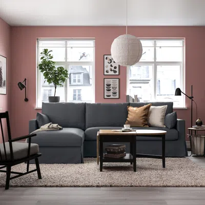 Ikea Hyltarp Sofa With Chaise, Left, Gransel Gray, Height Including Back Cushions: 35 7/8 "