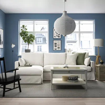 Ikea Hyltarp Sofa With Chaise, Left, Gransel Natural, Height Including Back Cushions: 35 7/8 "