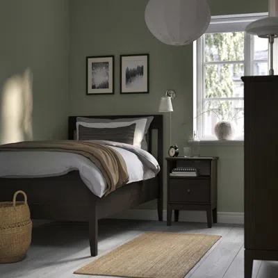 Ikea Idanäs Bed Frame, Dark Brown Stained, Twin