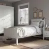 Ikea Idanäs Bed Frame, White, Twin In White