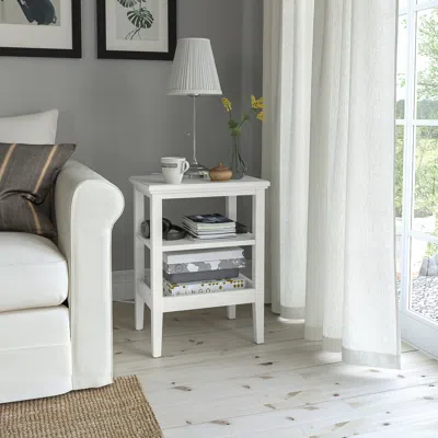 Ikea Idanäs Side Table, White, 18 1/8x14 1/8 "