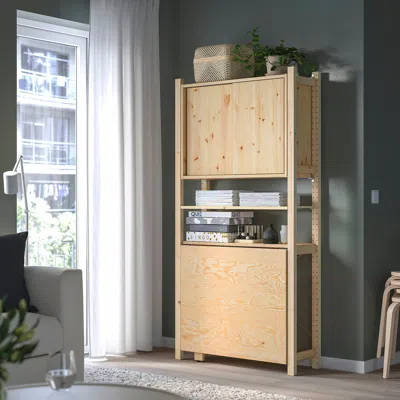 Ikea Ivar 1 Sec/foldable Table/sliding Door, Pine, 35x11 3/4x70 1/2 "