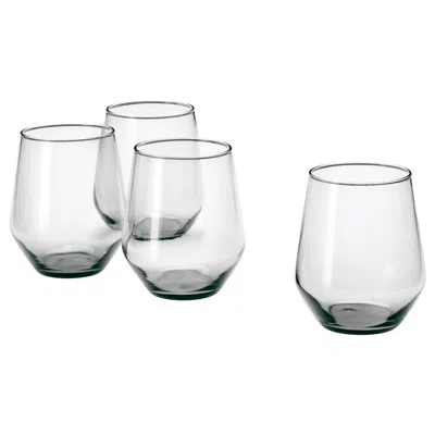 Ikea Ivrig Glass, Gray, 15 oz In Transparent