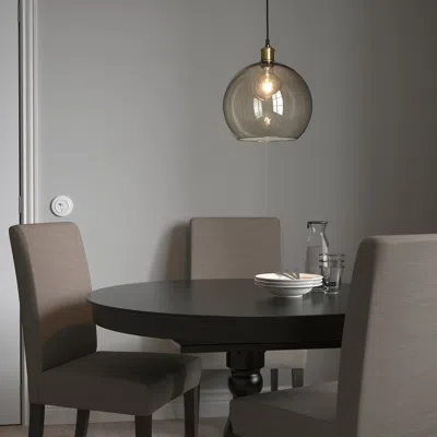 Ikea Jakobsbyn Pendant Lamp Shade, Smoked, 12 "