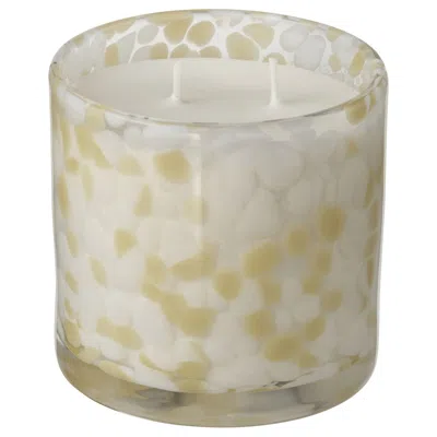 Ikea Jämlik Scented Candle In Glass, 2 Wicks, Vanilla/light Grey-beige, 50 Hr
