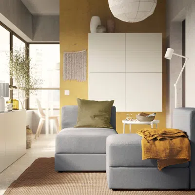 Ikea Jättebo 1-seat Module With Storage, Tonerud Gray, Width: 27 1/2 "