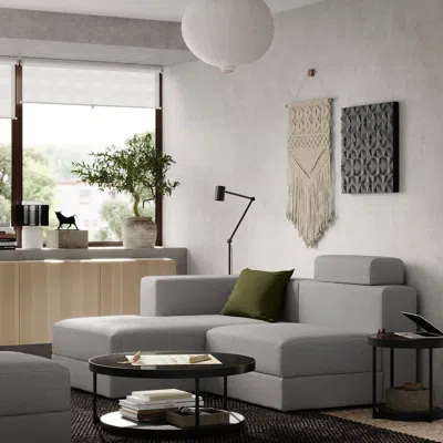 Ikea Jättebo 2.5-seat Mod Sofa With Chaise, Left With Headrest/tonerud Gray, Width: 74 3/4 "